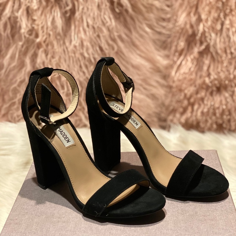 Steve Madden Carson Ankle Strap Suede Sandals Sz 7
